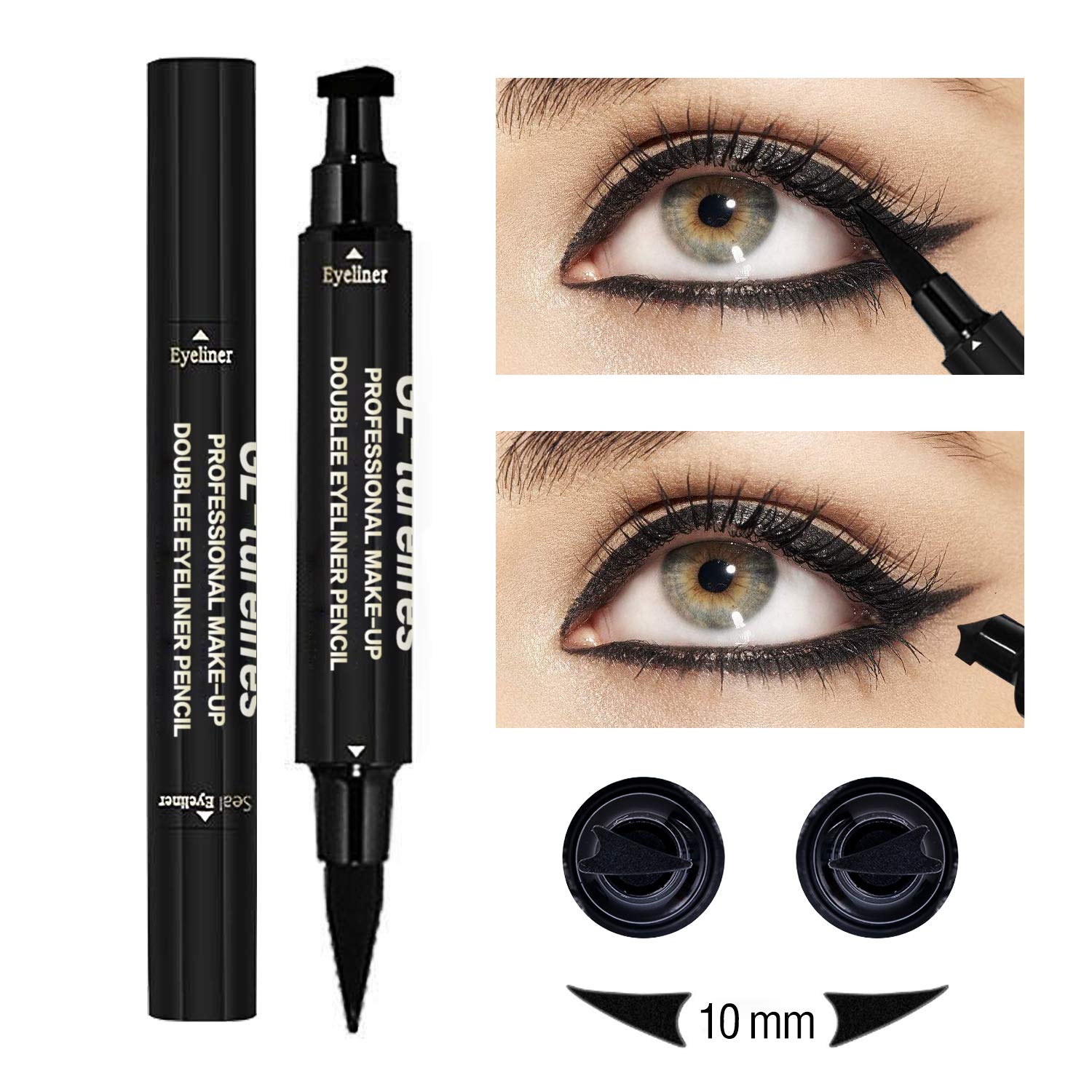 Cmaadu Wing Eyeliner Stamp Black Waterproof Smudgeproof Winged
