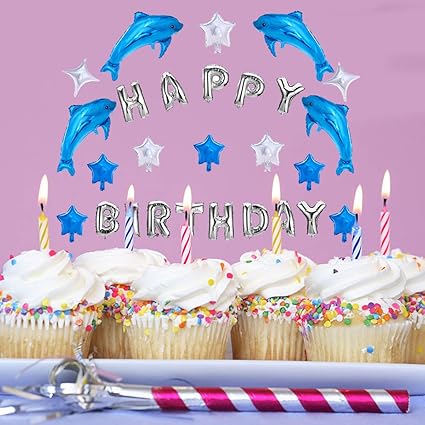 Party Supplies Balloons Toyvian Dolphin Themed Birthday Party