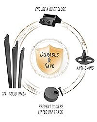 TITECK Double Sliding Barn Door Hardware Kit - 12