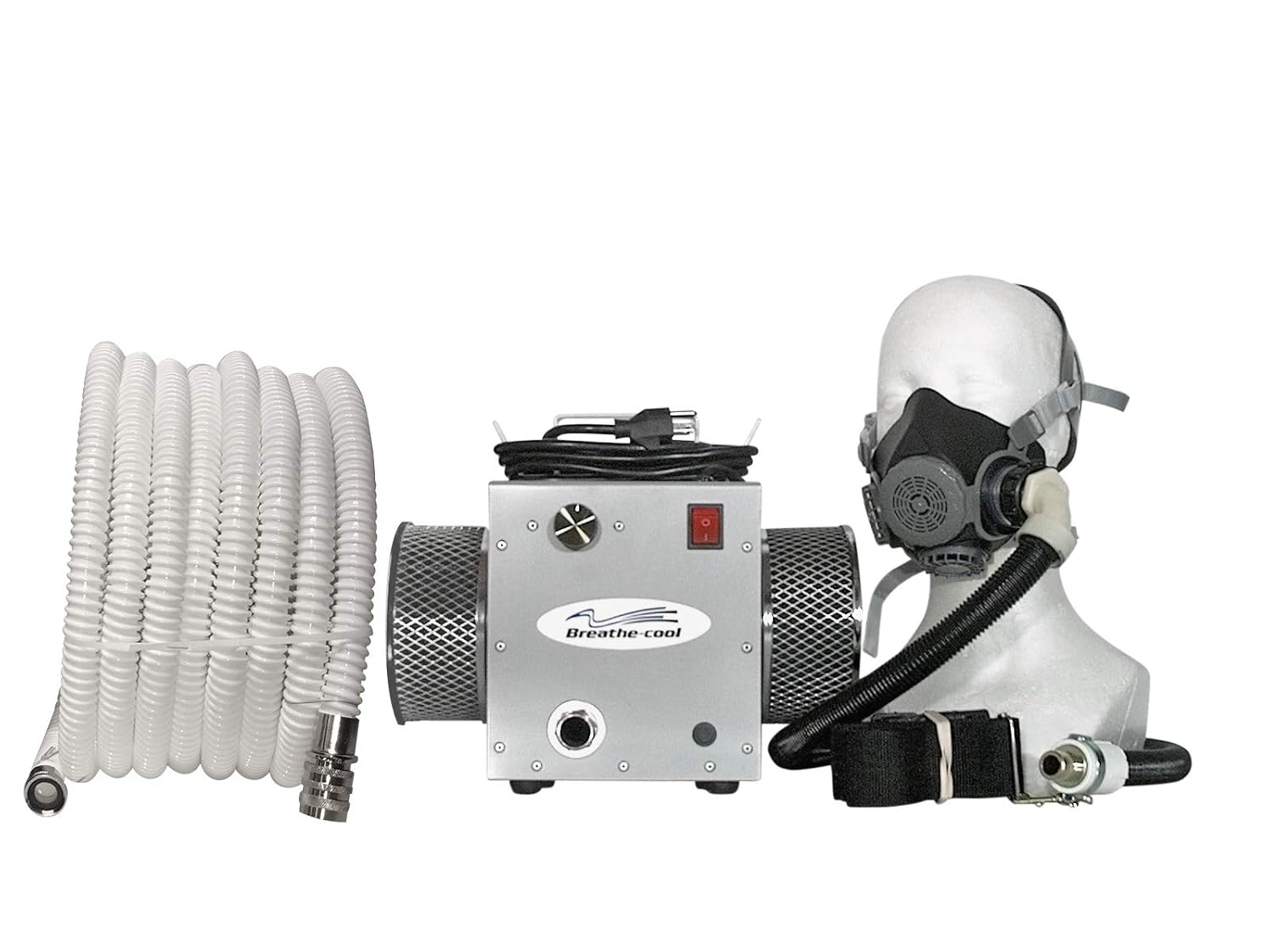 Breathecool II Supplied Fresh Air Respirator System w/half face mask w/25' air hose