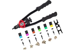 RZX 13" Rivet nut Tool Nut/Thread Hand Riveter Blind Rivet Kit M5 M6 M8 SAE 10-24, 1/4-20, & 5/16-18 W/ 60pc Rivnuts