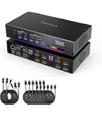 Amazon.com: TESmart 4K@144Hz Displayport KVM Switch 2 Monitors 4