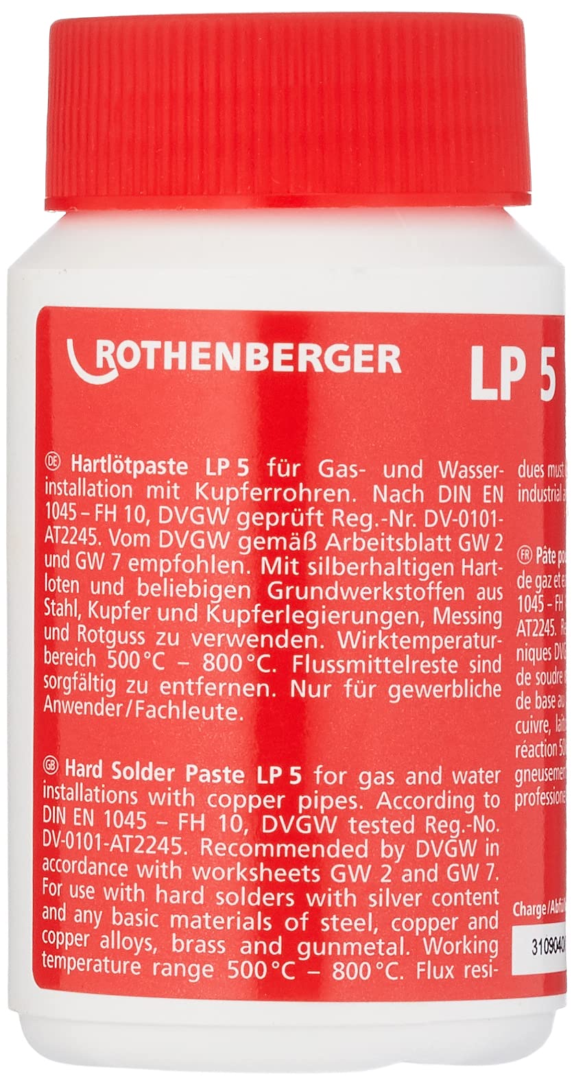 Rothenberger 40500 "LP 5" Hard Solder Paste, Orange, 160 g