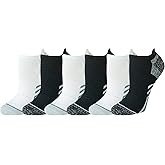 Amazon Essentials Women's Socks, Performance Zone Cushion, Athletic Tab, 6 Pairs