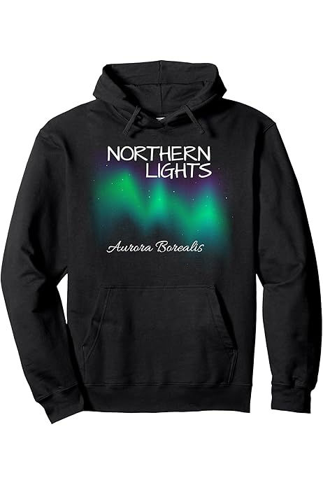 Amazon.com: Northern Lights, Aurora Borealis Pullover Hoodie : Clothing,  Shoes \u0026 Jewelry