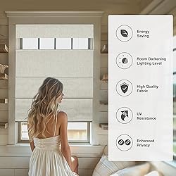 MoDanCeQ Blackout Light Filtering Cordless Top Down
