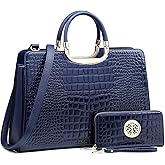 Womens Handbag Top Handle Shoulder Bag Tote Satchel Purse Work Bag with Matching Wallet