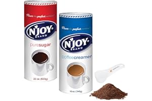 Coffee Creamer and Sugar for N'Joy Non-Dairy Powdered Bundle - Includes Southern Basics scoop sugar