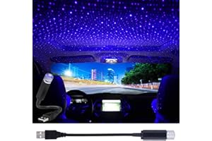 LEDCARE USB Star Projector Night Light, Portable Adjustable Romantic Interior Roof Lights Star Lamp Projector Decorations for Car, Ceiling, Bedroom (Violet Blue)