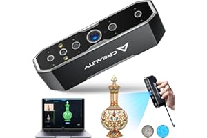 ENOMAKER Creality 3D Scanner for 3D Printing CR-Scan Otter, Handheld 3D Printer Scanner with 0.02mm Accuracy,4-lens Stereo Vision,10-2000mm Range,Anti-shaking,Full-Color Scanning,Scan Black/Metal Objects,20FPS
