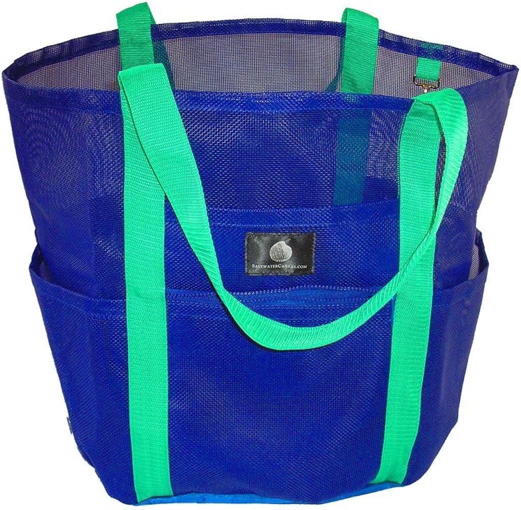 saltwater canvas mesh whale bag
