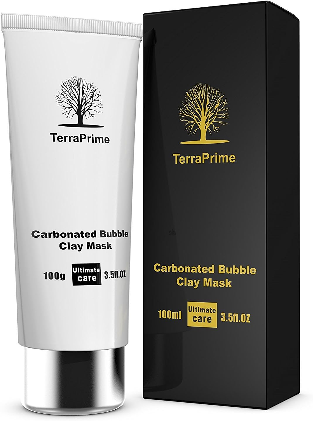 TerraPrime Activated Charcoal Mask (Carbonated Bubble Clay Mask) – Unique Formula, Excellent Anti-Blackhead, Anti-Aging, Anti-Wrinkle Solution, Provides Long-Term Nutritional Benefits For Your Skin – 100g