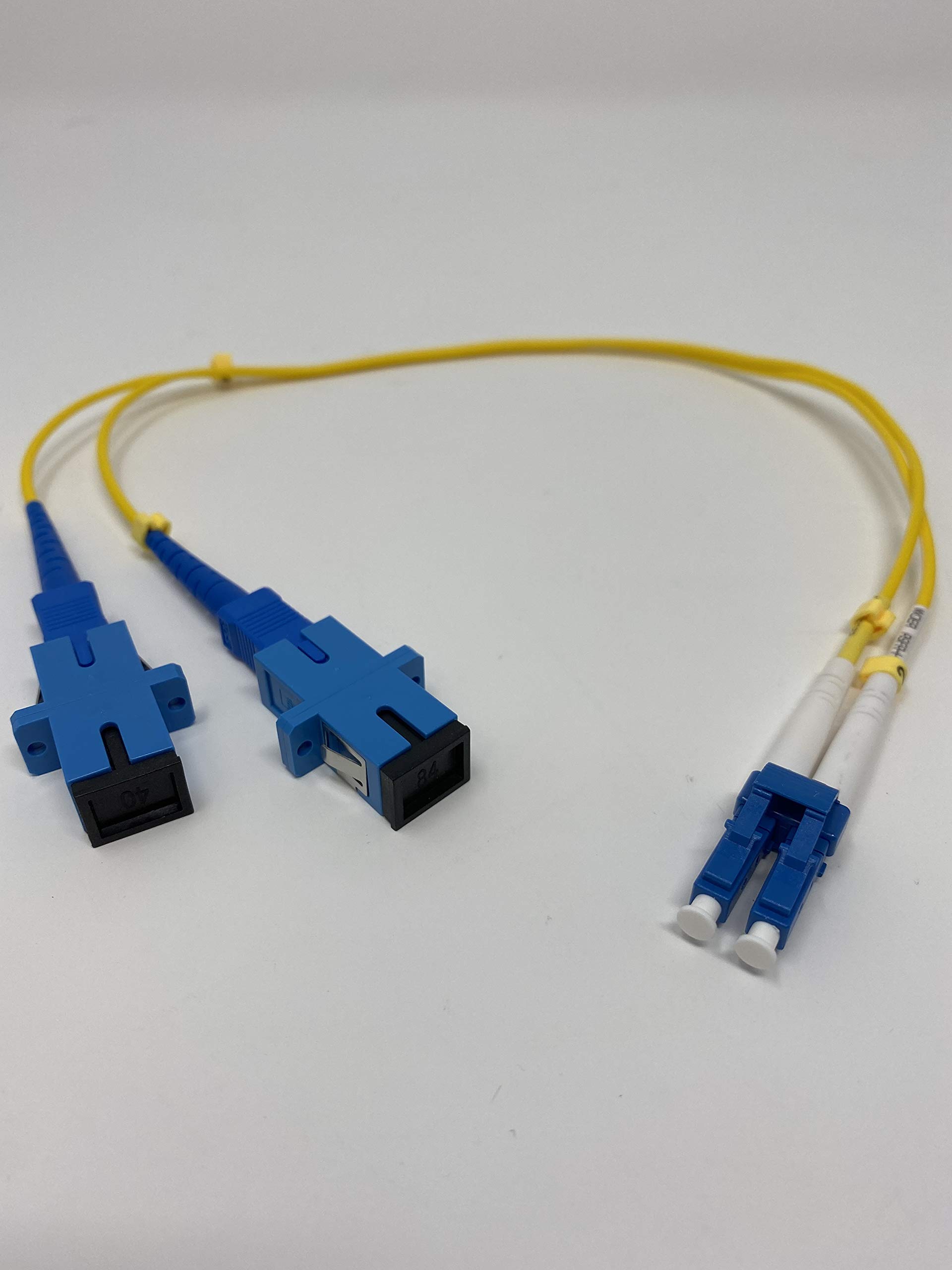 Ultra Spec Cables 1ft Fiber Optic Adapter LC (Male) to SC (Female) Singlemode 9/125 Duplex