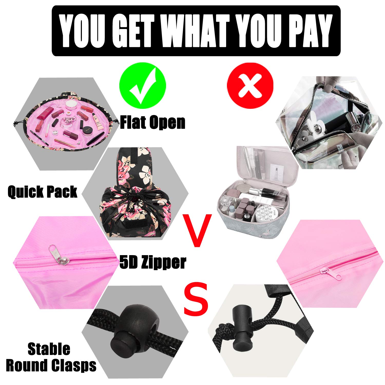 drawstring makeup bolsa tutorial