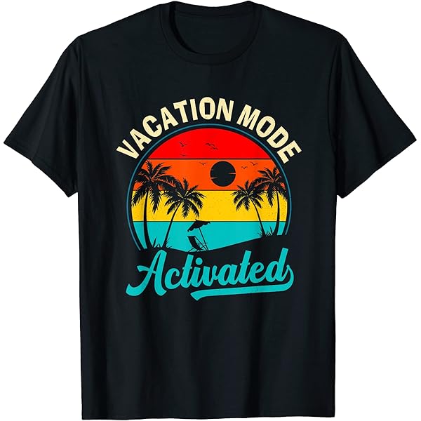 Amazon.com: Vacation Mode Activated Retro Vacay Summer Beach T