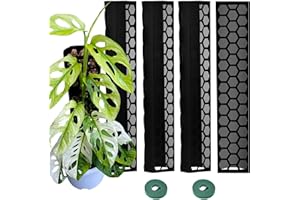 Plastic Moss Pole 4 Pcs Plant Stakes Extending to 62 Inch for Training Indoor Climbing Plants Such as Monstera to Grow Upward