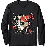 Dia De Muertos Shirt Halloween Costume Day Dead Sugar Skull Long Sleeve T-Shirt