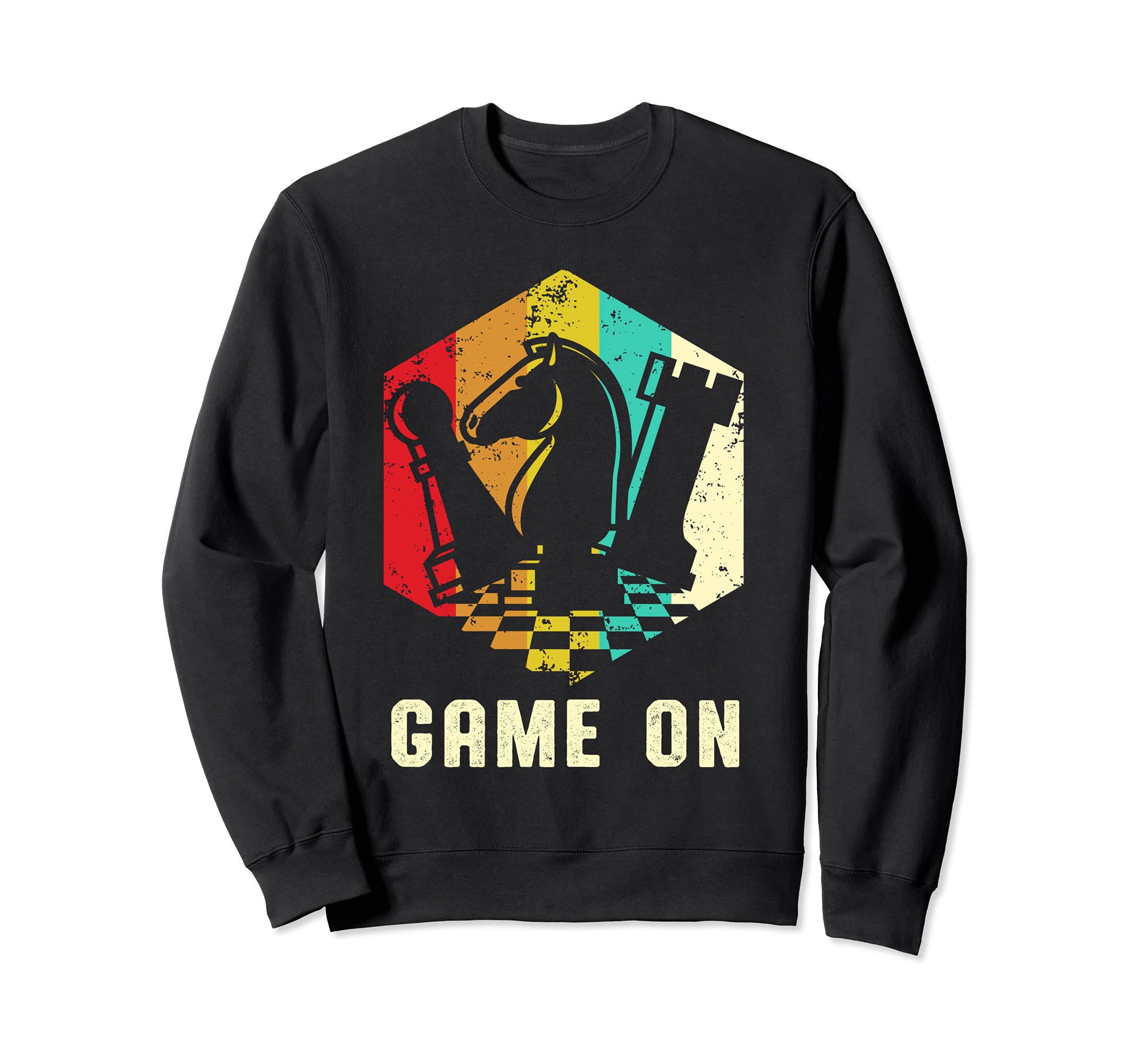 Vintage Chess Game Pieces Pawn Retro Checkmate Grandmaster Sweatshirt