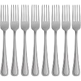 Oneida Tress Dinner Forks Silverware Set for 8, Flatware | mirror finish, dishwasher safe | cutlery set for kitchen and dining, utensil set, heavy duty, kitchen essentials