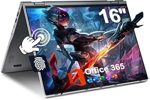 jumper Laptop Computer 16 inch, 16GB RAM 640GB Storage Ordinateur Portable, Fingerprint Reader, 1 Year Office 365, 360 Degree