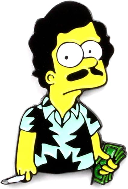 Pablo Escobar Escobart Pin Narcos Bart - Pin de solapa: Amazon.es