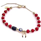 SIFRIMANIA Positive Energy Evil Eye Talisman Genuine Azabache Red Adjustable Protection Bracelet for Women