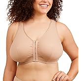 Leading Lady, Meryl, Front-Closure Cotton Bra, Comfort Sleep for Women, Breathable, Unlined, Full Coverage, Wireless, 36A-56H