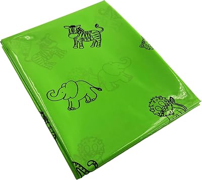 Craftplay Splashmat 1.5m x 1.5m Green Jungle Animals Table Cover