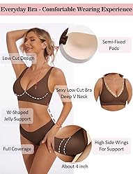 Deep V Bra Low Cut Sexy Push Up Bralettes for Women