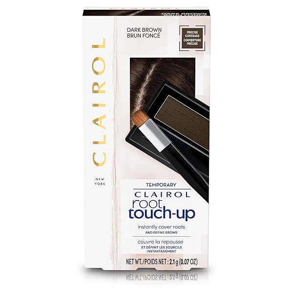 CLAIROL ROOT TOUCH-UP TEMPORARY CONCEALING POWDER, DARK BROWN HAIR COLOR, PACK OF 1