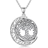Dralox Tree of Life Necklace for Women, 925 Sterling Silver Celtic Knot Pendant Necklace Jewelry Gift,Birthday Anniversary Graduation Gifts