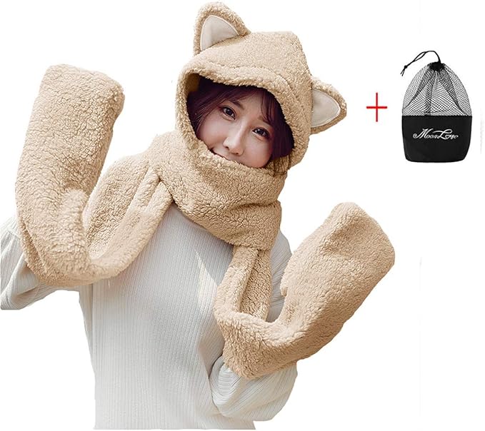 girls hat scarf and mittens