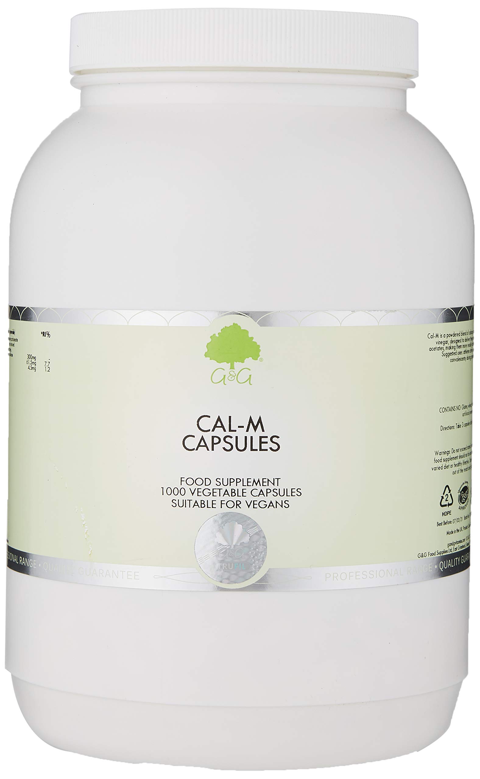 G&G Vitamins Cal-M 250mg 1000 Capsules