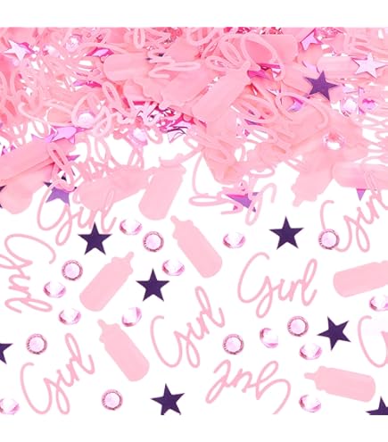 200 Pieces Baby Shower Confetti - Gender Reveal Party Decor With Oh Baby Letters And Colorful Shapes