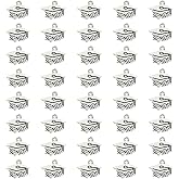Tupalizy 40PCS Mini 2026 Year Charms Graduation Cap Decorations Metal Tassel Charm Pendant for Graduation Tassels Keychains Bracelets Necklaces Earring Jewelry Making DIY Crafts Party Supplies