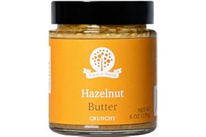 Nutural World - Crunchy Hazelnut Nut Butter 6 Oz (170g) - 100% Pure/Single Ingredient - Great Taste Award winner