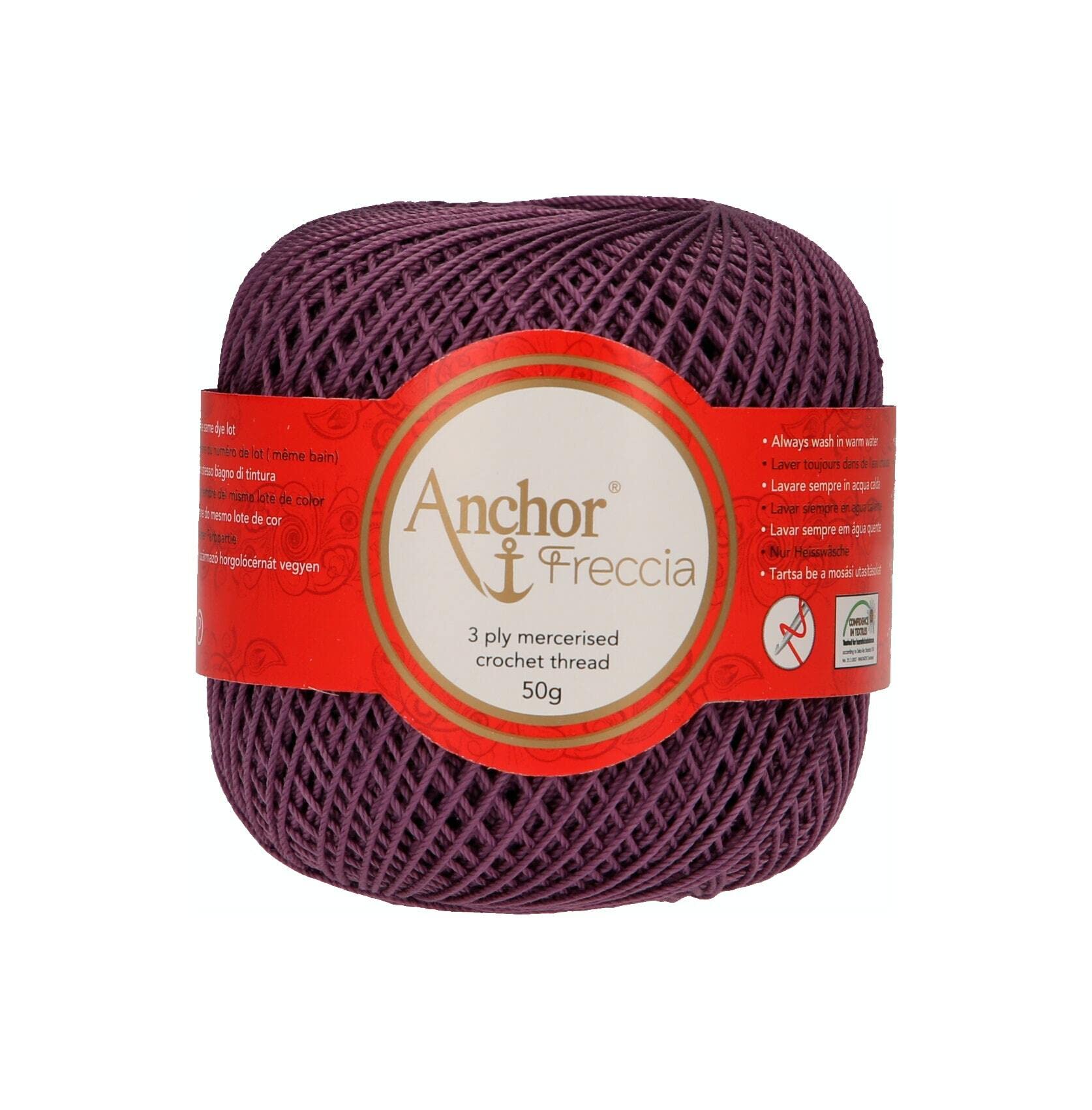 Anchor Freccia, Thickness: 6, Packaging: 50G, Running Length: 175M 600 Crochet Threads