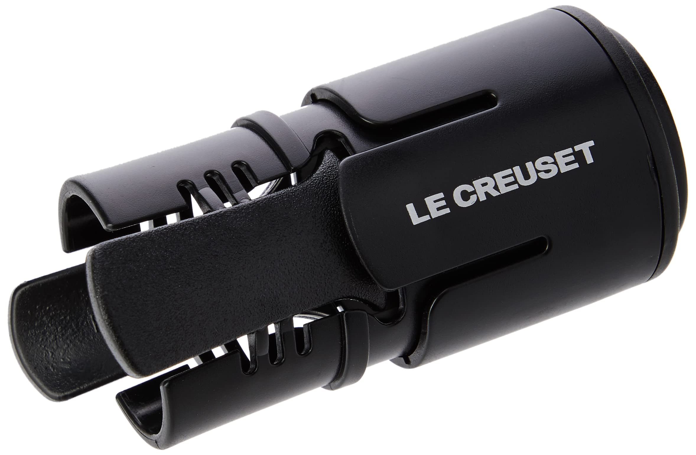 Le Creuset Air-Tight Champagne and Sparkling Wine Stopper, Fizz and Flavour Preserver, Anti-Leak, Model SW106, Black, 59140010007001, Medium โ image 1