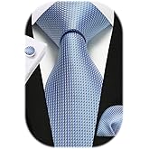 Enlision Mens Ties Stripe Tie and Pocket Square Set Classic Formal Woven Neckties Handkerchief Cufflinks Wedding