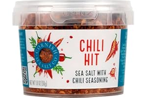 CORNISH SEA SALT CO Cornish Sea Salt Chili Hit Seasoning | Cooking & Hydration | Hand-Harvested in Celtic Waters | 1.8 oz Resealable Tub (Pack of 1)