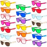 QYVEWY Pack of Neon Sunglasses Bulk for Adult Retro Clear Jelly Color Sunglasses UV400 Protection