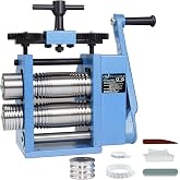 CTISMICE Rolling Mill 4 in 1 with Hand Crank | Roller Machine for Pressing Gold Silver Copper Metal into Jewelry Sheets, Square, Half Round and Round Wire of Various Sizes