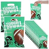 XLIUAX 50 Pcs Football Party Bags, Plastic Football Goodie Bags Rugby Favors Treat Snack Candy Bag Decorations for Game Day Sports Events Birthday Party