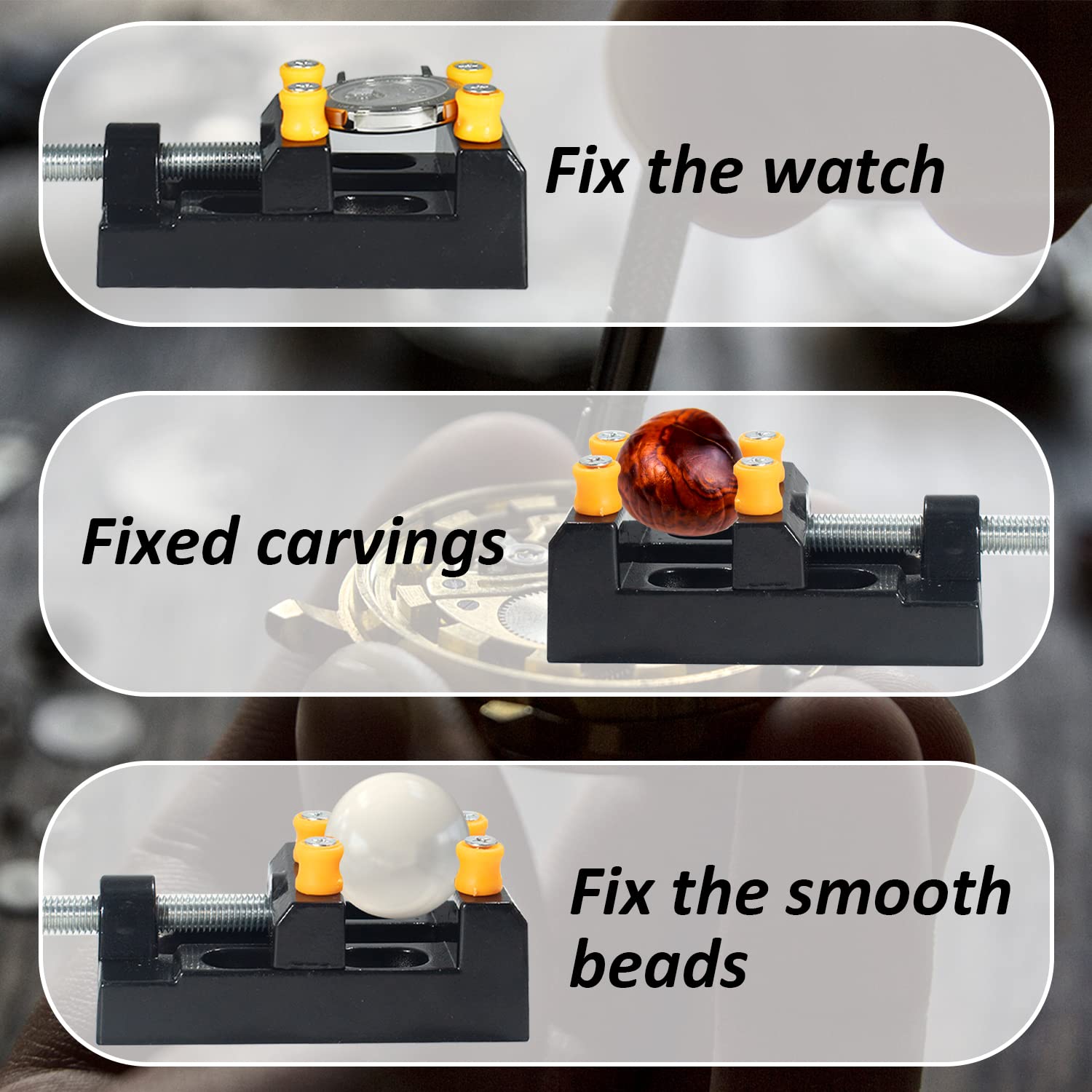 Dofover Adjustable Opener Back Watch Case Holder Tool & Watchmaker Tool,Metal & Plastic