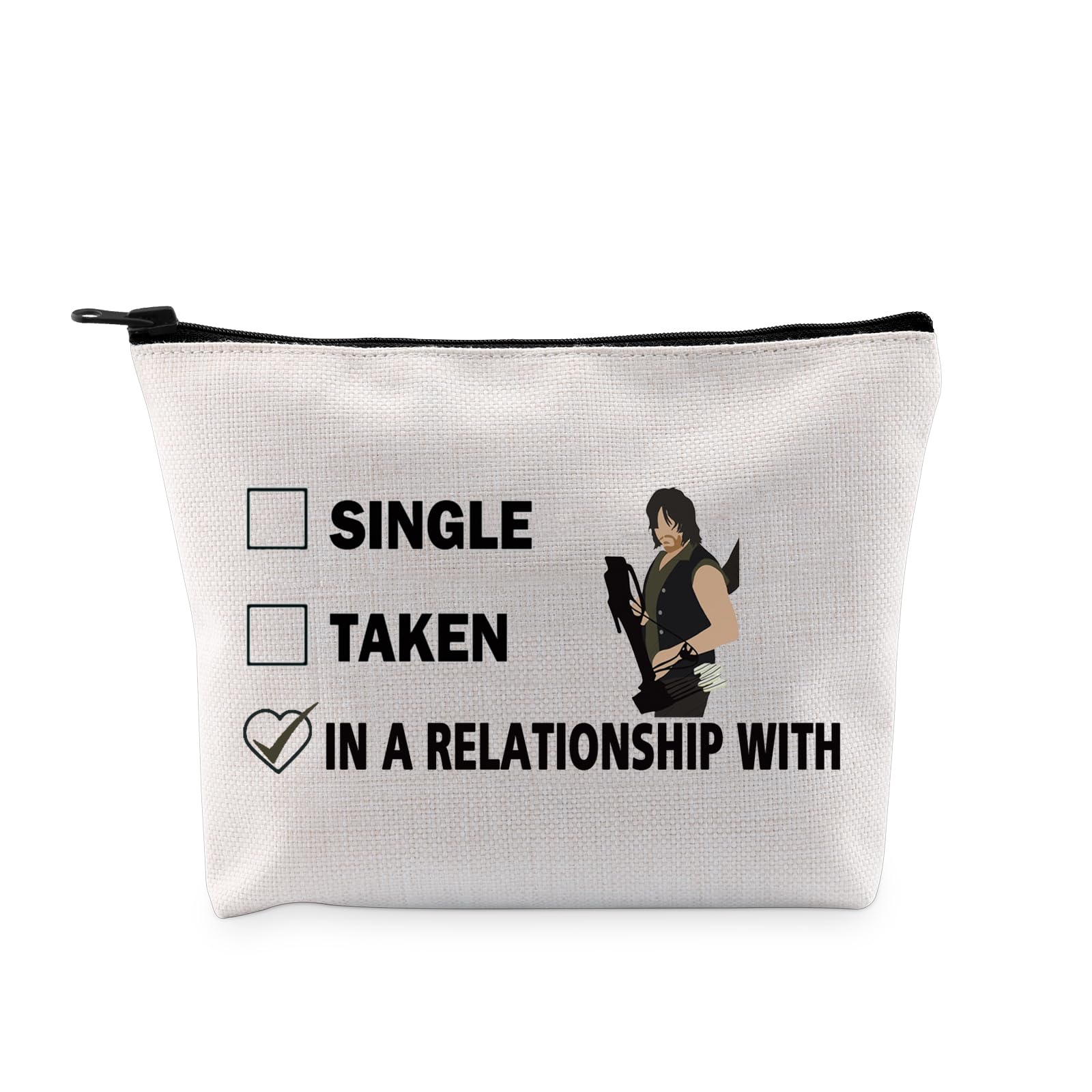 PYOUL Zombie TV Series Inspired Gift Mentally Dating Daryl D Makeup Bag Daryl D Fan Cosmetic Bag Daryl D Merch (Dating Daryl D B)