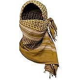 M MCGUIRE GEAR Shemagh Tactical Scarf, Middle Eastern Desert Hood, Bandana, Keffiyeh, Military Style, 100% Cotton, 42" x 42"