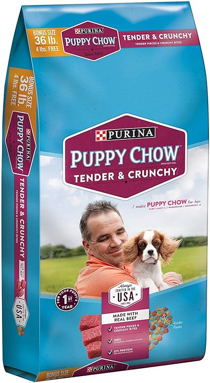 Amazon Com Purina Puppy Chow Tender And Crunchy Puppy Food 36
