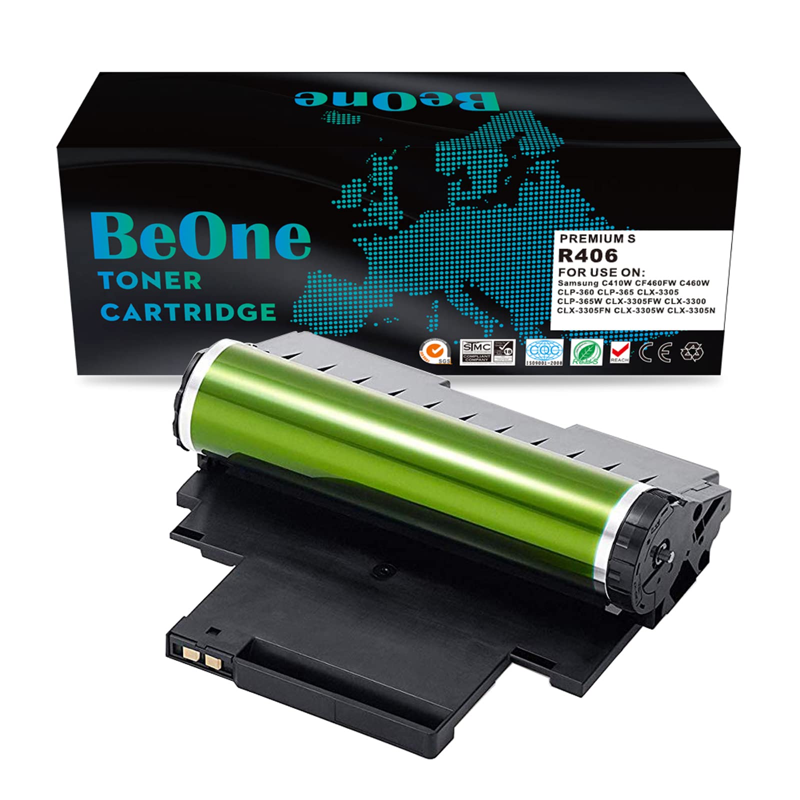 BeOne R406 CLT-R406/SEE CLT-R406 Imaging Drum Unit Compatible for Samsung C410W CF460FW C460W CLP-360 CLP-365 CLX-3305 CLP-365W CLX-3305FW CLX-3300 CLX-3305FN CLX-3305W CLX-3305N Printer (1 Black)