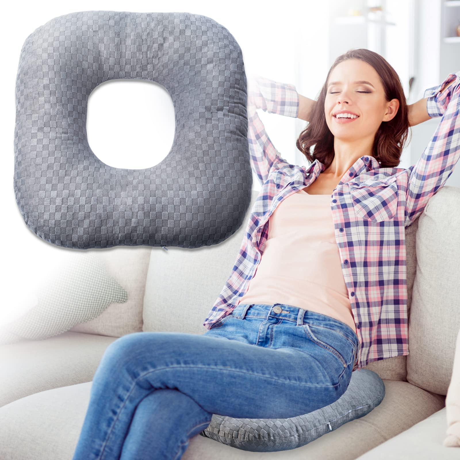 Vinban Stuffed Donut Pillow Seat Cushion | for
