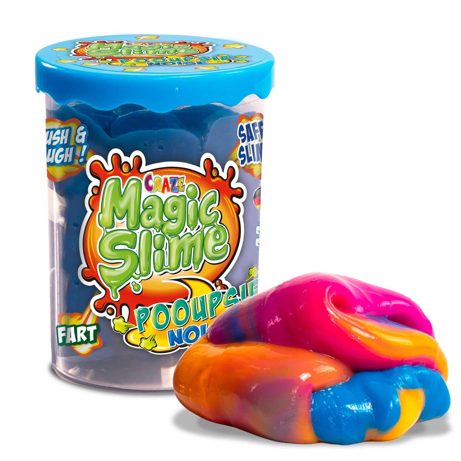 CRAZE MAGIC SLIME POOUPSIE Noise Putty 100g – Funny Slime Toy in Can for Kids Age 3+ – Safe Non-Sticky Play Dough Style Putty – Prank Slime Set and Fun Birthday Gift Idea